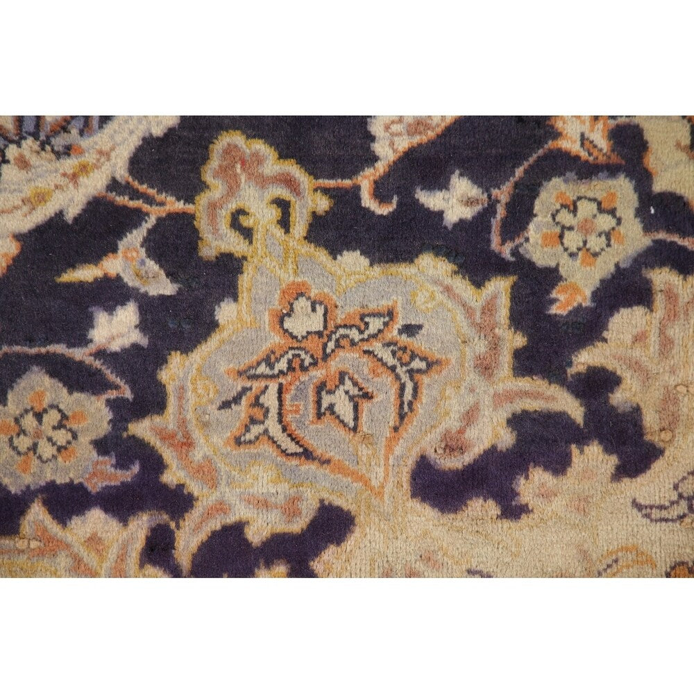 Najafabad Medallion Abrash Hand Knotted Wool Vintage Persian Area Rug - 15'11" x 10'2"