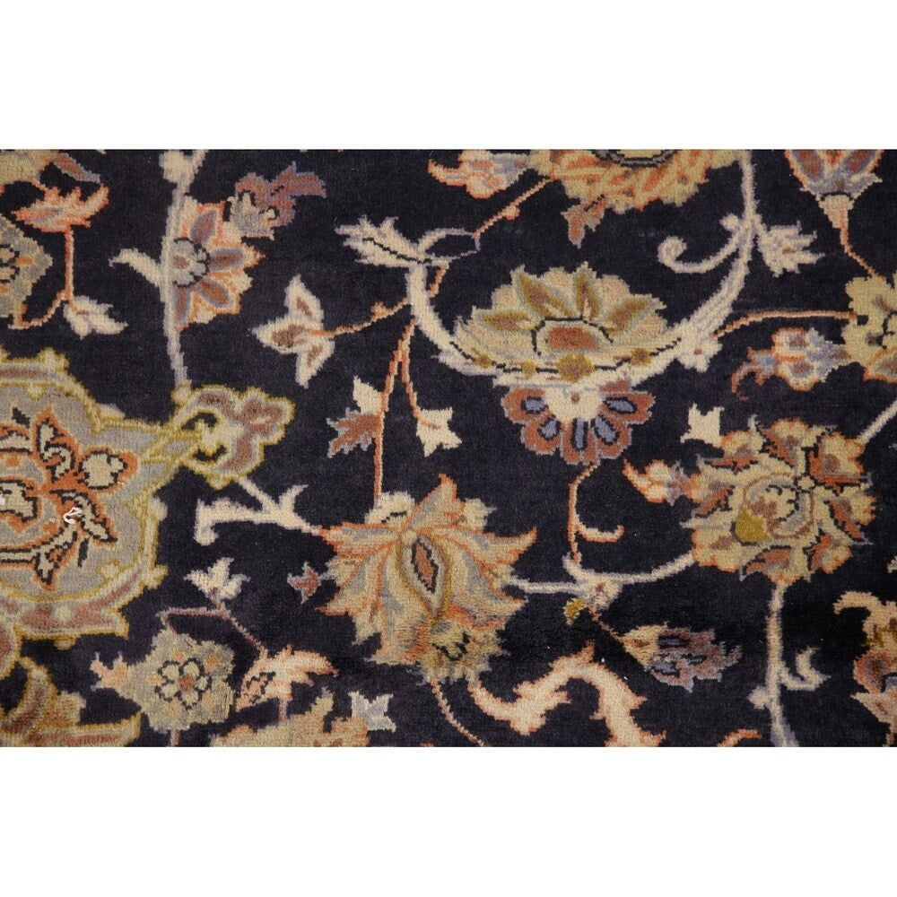 Najafabad Medallion Abrash Hand Knotted Wool Vintage Persian Area Rug - 15'11" x 10'2"