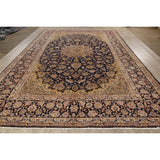 Najafabad Medallion Abrash Hand Knotted Wool Vintage Persian Area Rug - 15'11" x 10'2"