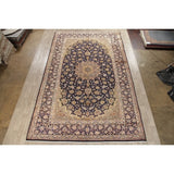 Najafabad Medallion Abrash Hand Knotted Wool Vintage Persian Area Rug - 15'11" x 10'2"