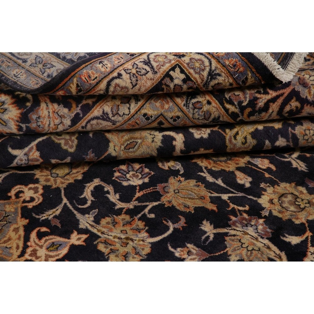 Najafabad Medallion Abrash Hand Knotted Wool Vintage Persian Area Rug - 15'11" x 10'2"