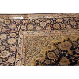 Najafabad Medallion Abrash Hand Knotted Wool Vintage Persian Area Rug - 15'11" x 10'2"