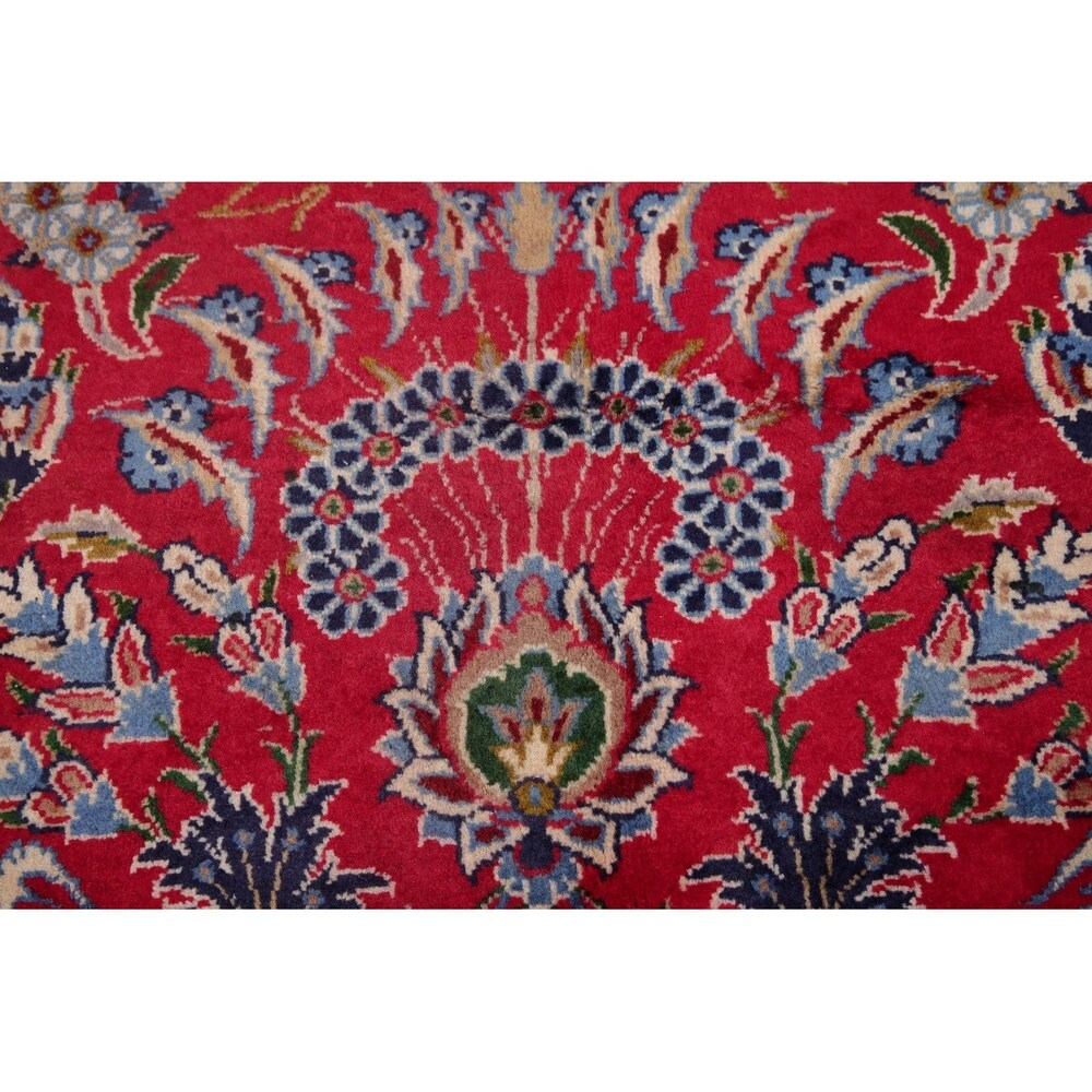 Najafabad Medallion Oriental Handmade Wool Vintage Persian Area Rug - 13'3" x 9'6"