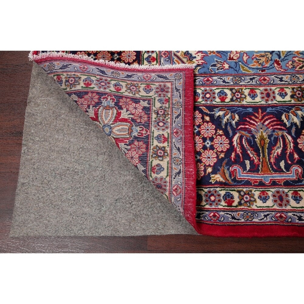 Najafabad Medallion Oriental Handmade Wool Vintage Persian Area Rug - 13'3" x 9'6"