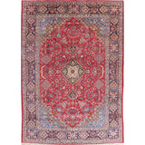 Najafabad Medallion Oriental Handmade Wool Vintage Persian Area Rug - 13'3" x 9'6"