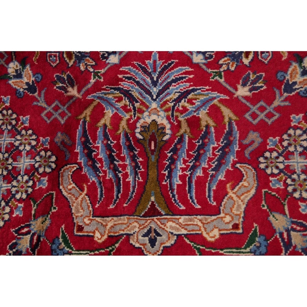 Najafabad Medallion Oriental Handmade Wool Vintage Persian Area Rug - 13'3" x 9'6"