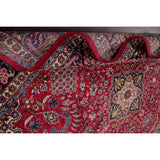 Najafabad Medallion Oriental Handmade Wool Vintage Persian Area Rug - 13'3" x 9'6"