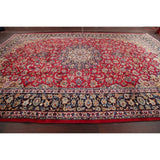 Najafabad Medallion Oriental Vintage Handmade Wool Persian Area Rug - 14'1" x 10'2"