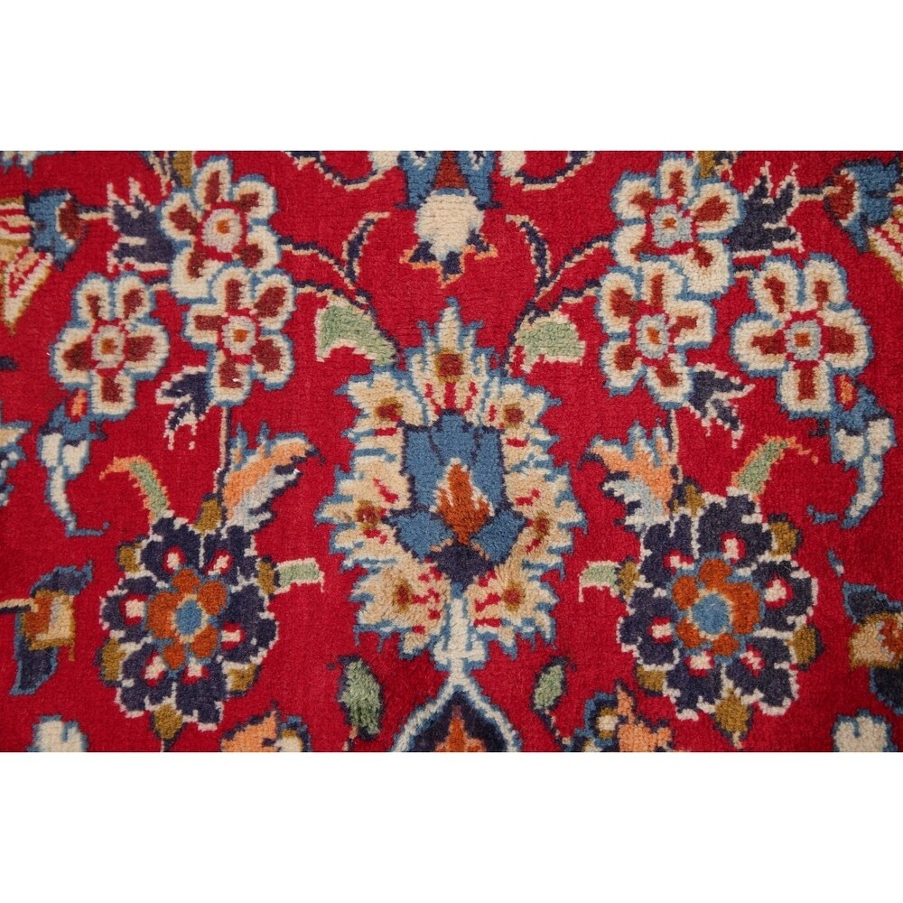 Najafabad Medallion Oriental Vintage Handmade Wool Persian Area Rug - 14'1" x 10'2"