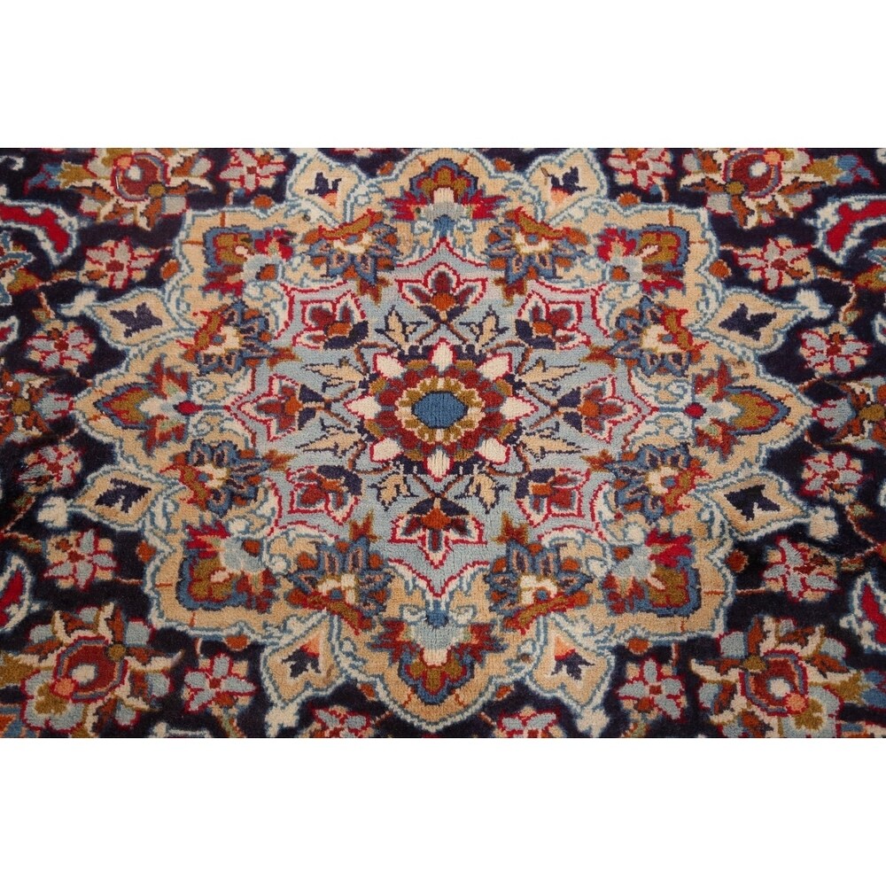Najafabad Medallion Oriental Vintage Handmade Wool Persian Area Rug - 14'1" x 10'2"
