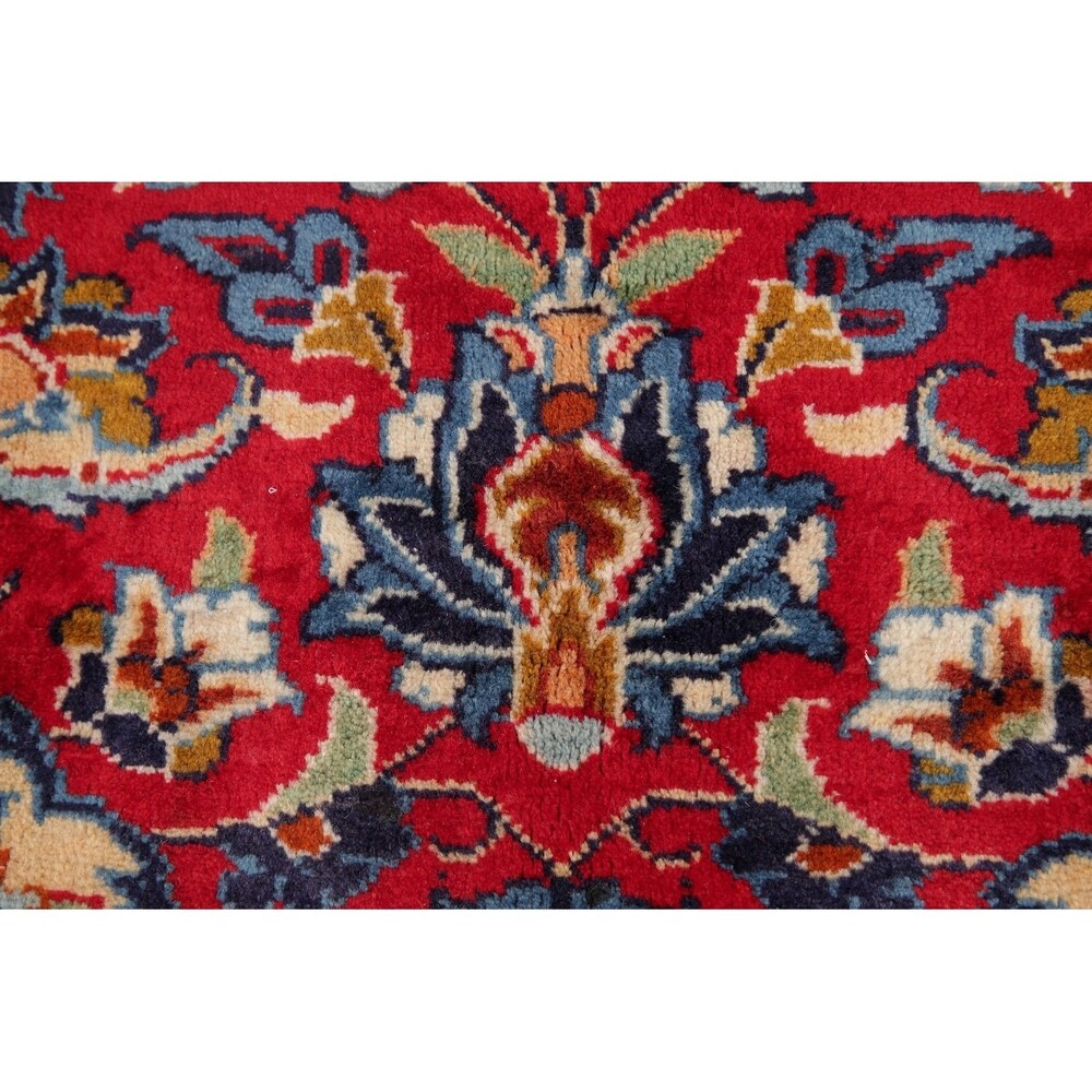 Najafabad Medallion Oriental Vintage Handmade Wool Persian Area Rug - 14'1" x 10'2"