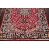Najafabad Medallion Oriental Vintage Handmade Wool Persian Area Rug - 14'1" x 10'2"