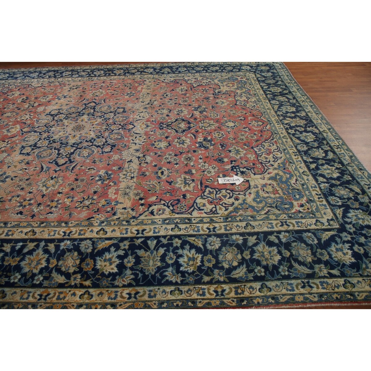 Najafabad Persian Large Vintage Area Rug Handmade Wool Carpet - 9'10" x 13'10"