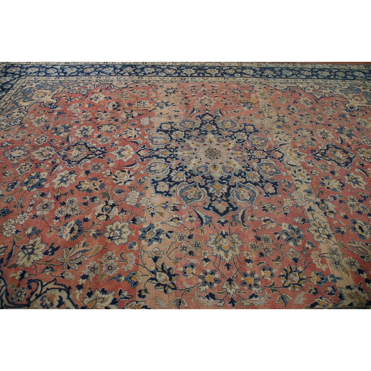 Najafabad Persian Large Vintage Area Rug Handmade Wool Carpet - 9'10" x 13'10"