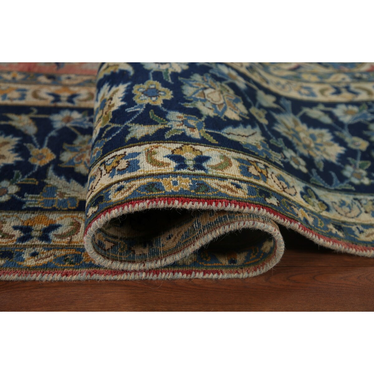Najafabad Persian Large Vintage Area Rug Handmade Wool Carpet - 9'10" x 13'10"