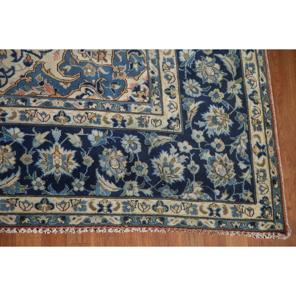 Najafabad Persian Large Vintage Area Rug Handmade Wool Carpet - 9'10" x 13'10"