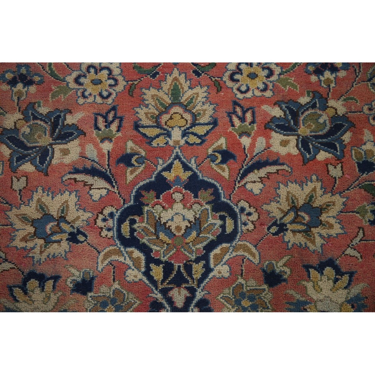 Najafabad Persian Large Vintage Area Rug Handmade Wool Carpet - 9'10" x 13'10"