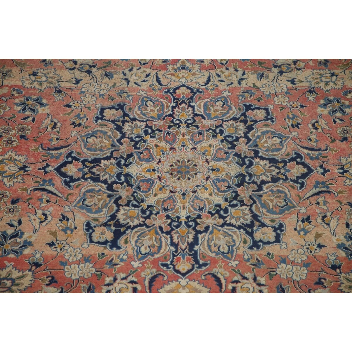 Najafabad Persian Large Vintage Area Rug Handmade Wool Carpet - 9'10" x 13'10"