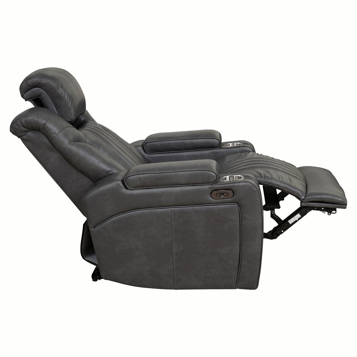 Nalo Power Recliner with Cup Holders, Gunmetal Grey