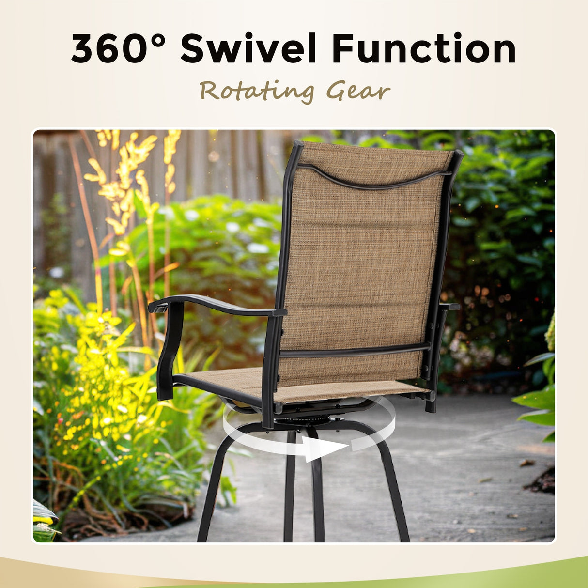 Namatota Padded Sling Swivel Bar Stools (Set of 2) by Havenside Home