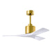 Nan - 42" Ceiling Fan - Brushed Brass Finish -Matte Black Blades