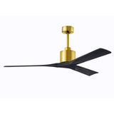 Nan - 42" Ceiling Fan - Brushed Brass Finish -Matte Black Blades