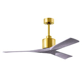 Nan - 42" Ceiling Fan - Brushed Brass Finish -Matte Black Blades