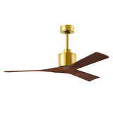 Nan - 42" Ceiling Fan - Brushed Brass Finish -Matte Black Blades