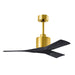 Nan - 42" Ceiling Fan - Brushed Brass Finish -Matte Black Blades