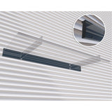 Nancy 3 ft. Gray/Clear Door and Window Fixed Awning with Siding Connector Kit