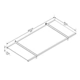 Nancy 3 ft. Gray/Clear Door and Window Fixed Awning with Siding Connector Kit