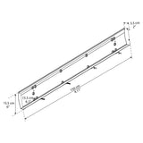 Nancy 3 ft. Gray/Clear Door and Window Fixed Awning with Siding Connector Kit