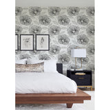 Flowers Nancy Mythic Black Floral 33' L X 20.5" W Wallpaper Roll