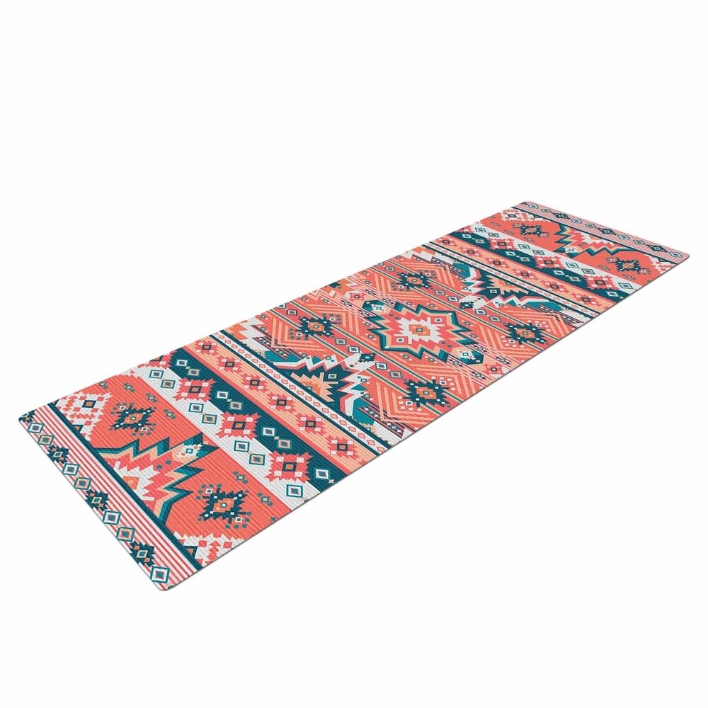 Nandita Singh "Dreamy Aztec" Yoga Mat - Pink