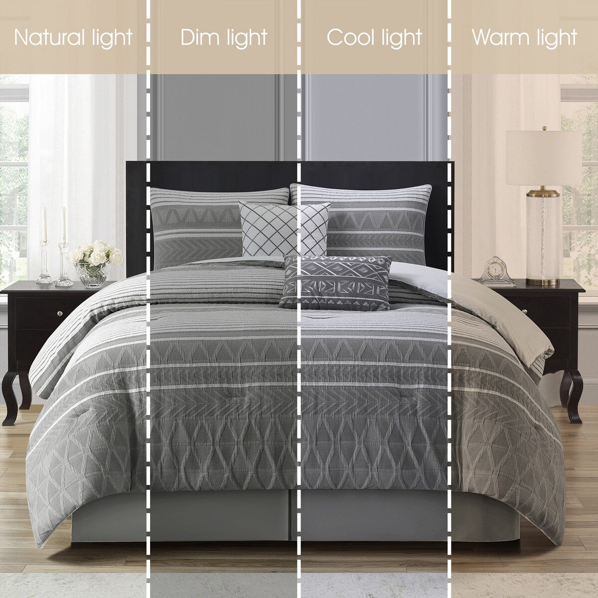 Nanshing Athena 6 Piece Contemporary Geometric Comforter Set