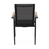 Naop Outdoor Mesh and Aluminum 7 Piece Dining Set by Christopher Knight Home