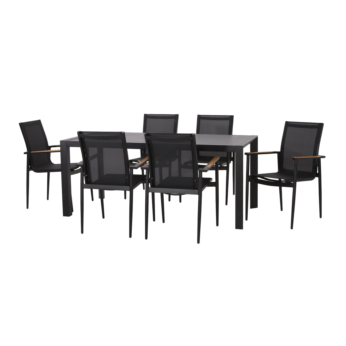 Naop Outdoor Mesh and Aluminum 7 Piece Dining Set by Christopher Knight Home