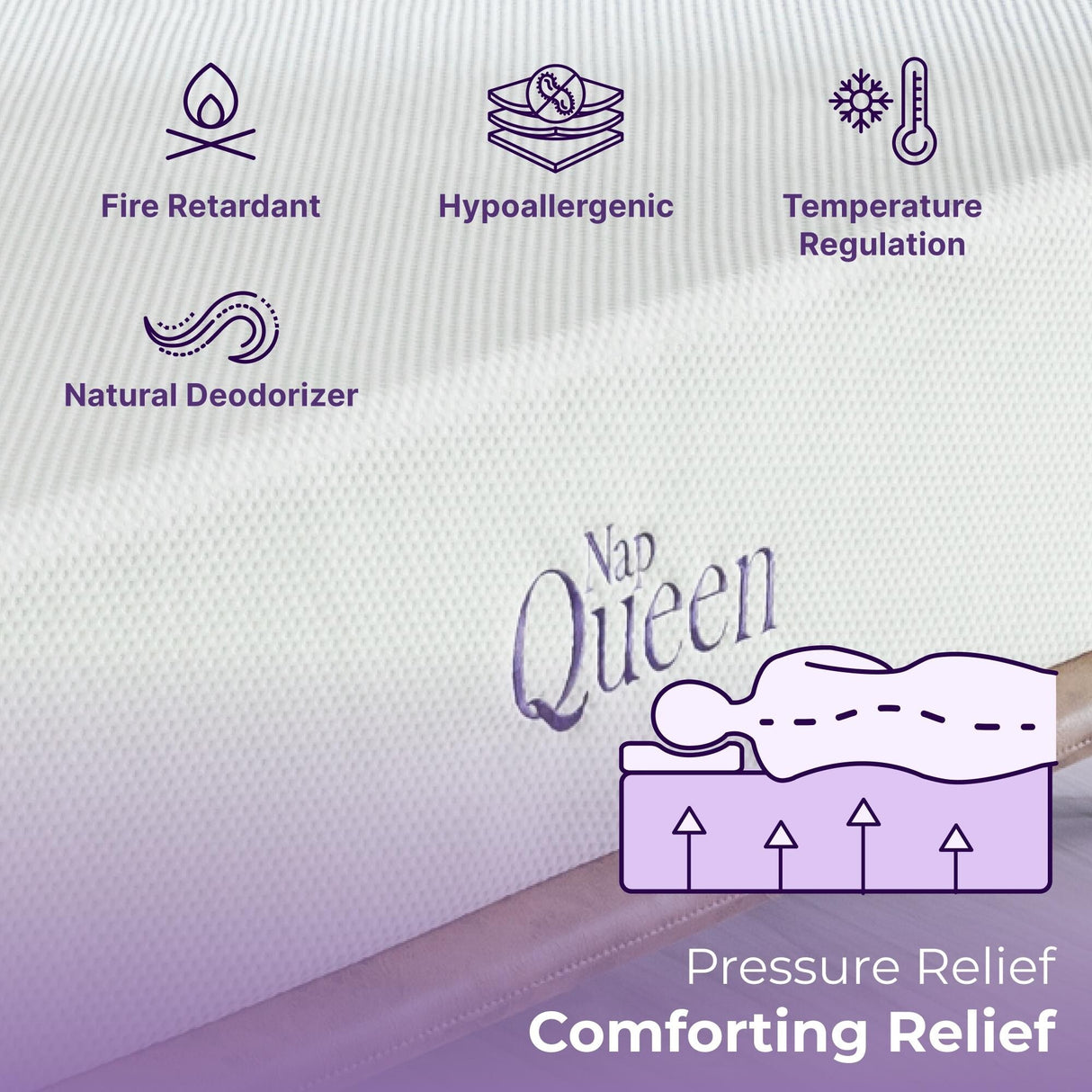 NapQueen 10" Bamboo Charcoal Memory Foam Mattress