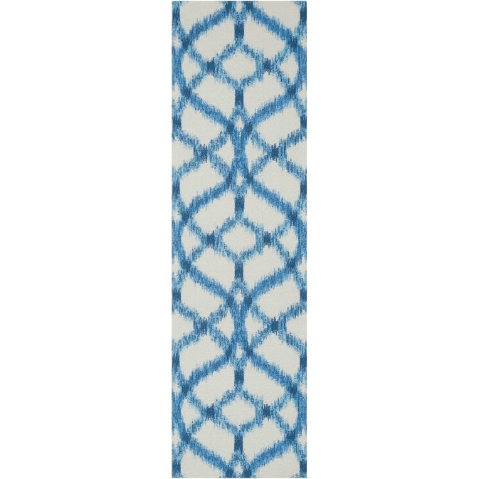 Naples Trellis Ikat Aegean Indoor/ Outdoor Area Rug by Havenside Home