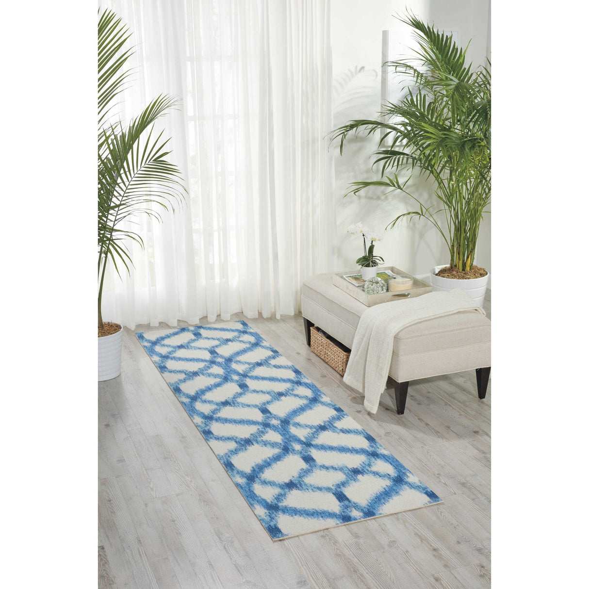 Naples Trellis Ikat Aegean Indoor/ Outdoor Area Rug by Havenside Home