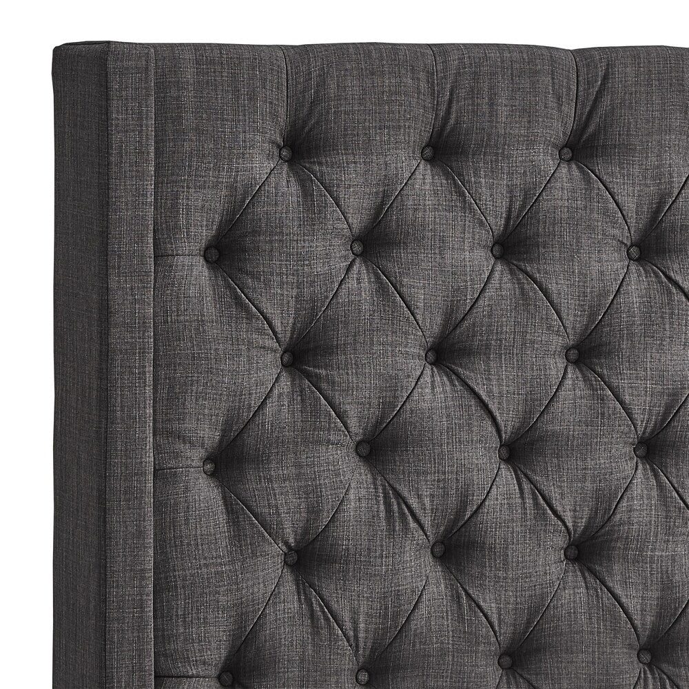 Naples Wingback Button Tufted Tall Headboard Platform Bed by iNSPIRE Q Artisan