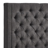 Naples Wingback Button Tufted Tall Headboard Platform Bed by iNSPIRE Q Artisan