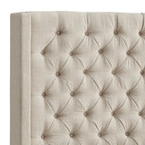 Naples Wingback Button Tufted Tall Headboard Platform Bed by iNSPIRE Q Artisan