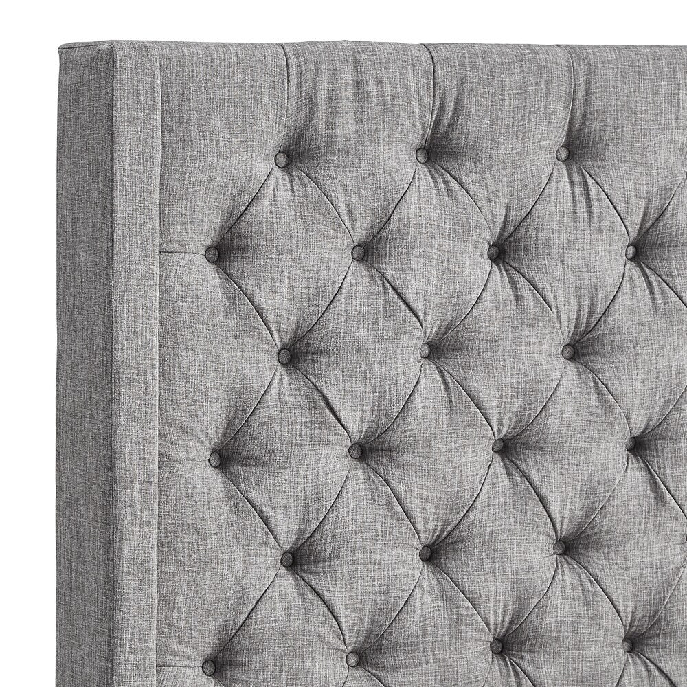 Naples Wingback Button Tufted Tall Headboard Platform Bed by iNSPIRE Q Artisan
