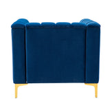Narciso 31.9" Wide Arm Chair with Channel-tufted Design