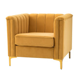 Narciso 31.9" Wide Arm Chair with Channel-tufted Design