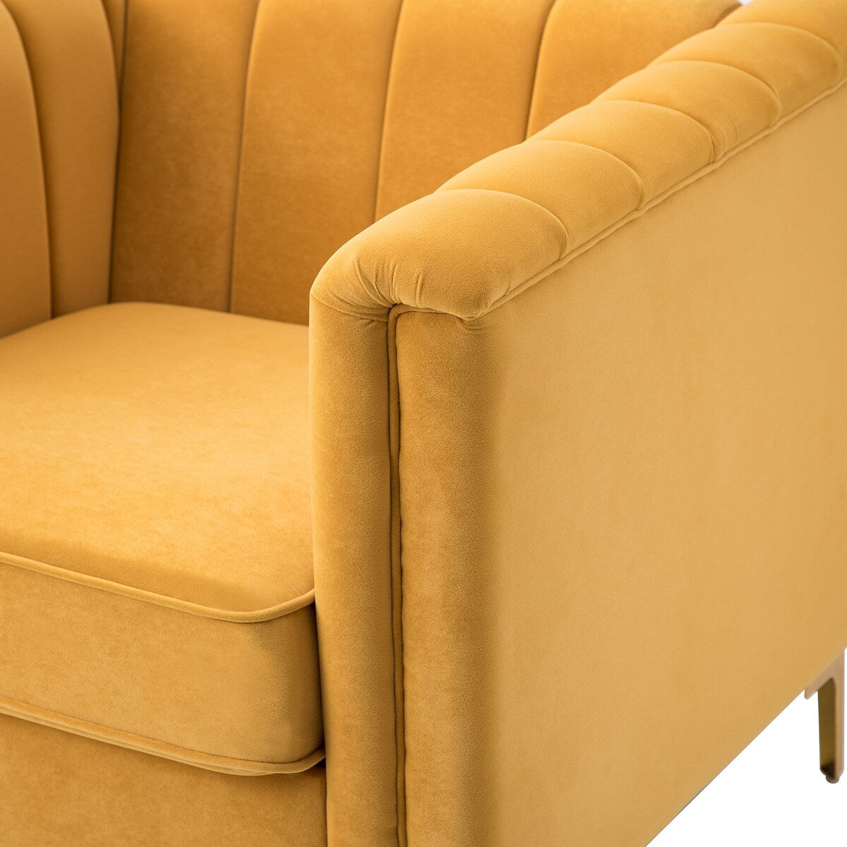 Narciso 31.9" Wide Arm Chair with Channel-tufted Design