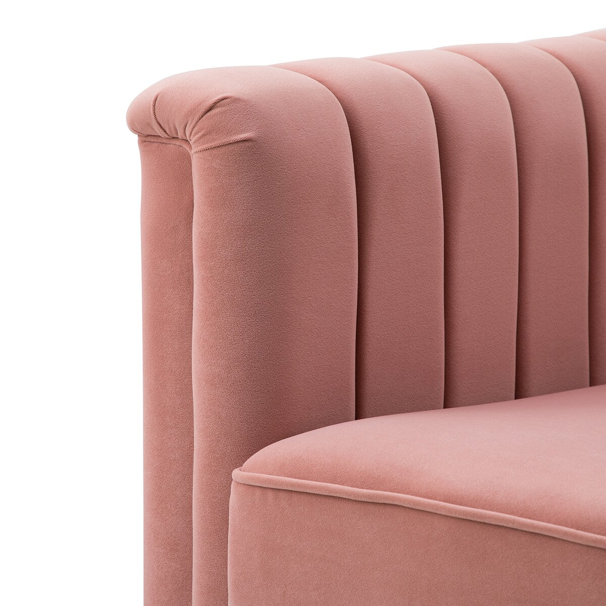 Narciso 31.9" Wide Arm Chair with Channel-tufted Design