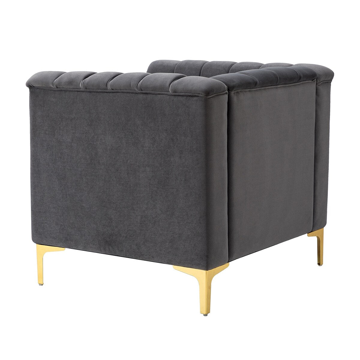 Narciso 31.9" Wide Arm Chair with Channel-tufted Design