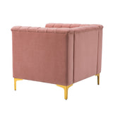 Narciso 31.9" Wide Arm Chair with Channel-tufted Design